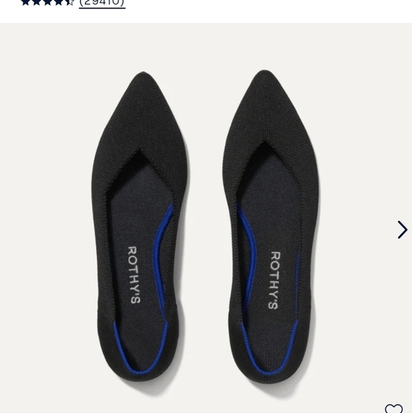 Rothy's The Point In Solid Black - Picture 1 of 4